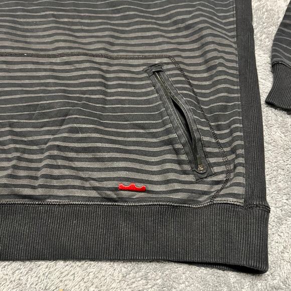 Nike King James Crewneck Sweatshirt Mens Large Lebron James Black Gray Striped - Picture 2 of 10